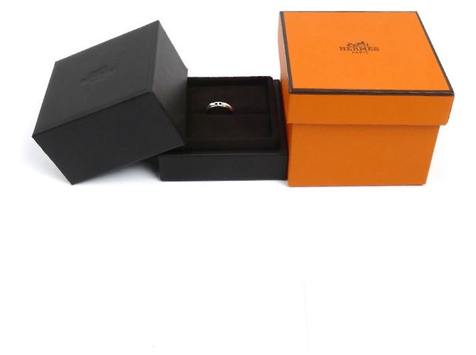 Ring Hermès Bague Hercule en Or Blanc 18K Hermes Doré - vue 8