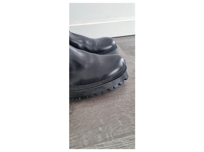 Prada Vintage Leder Stiefeletten 41 Schwarz - Ansicht 4
