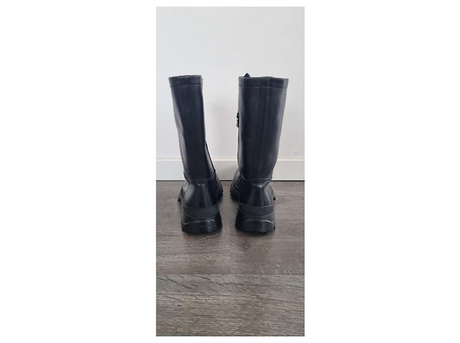 Prada Vintage Leder Stiefeletten 41 Schwarz - Ansicht 9