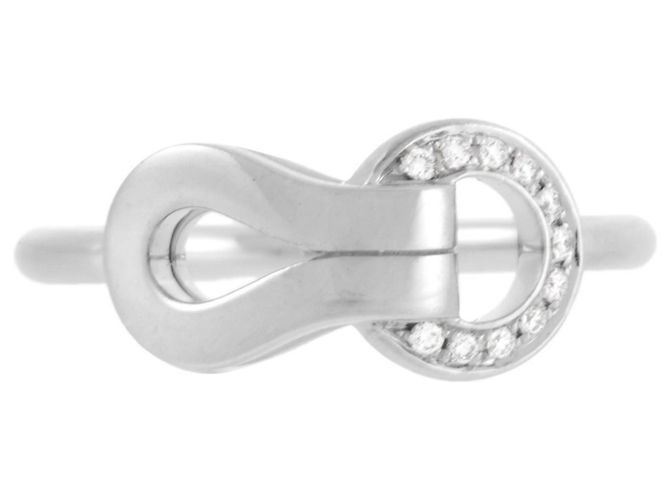 Anello Agraffe Cartier in oro bianco 18K - vista 2