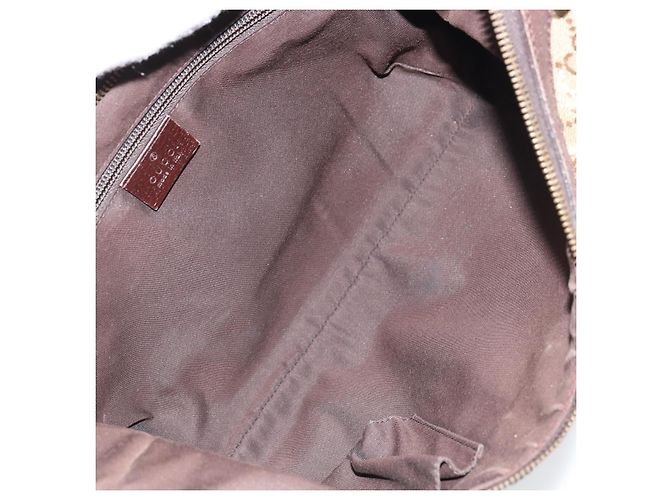 Borsa a Spalla GG Canvas Gucci Beige Oro 181092 Auth SW2067 D'oro - vista 11