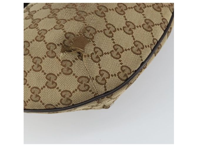 Borsa a Spalla GG Canvas Gucci Beige Oro 181092 Auth SW2067 D'oro - vista 18