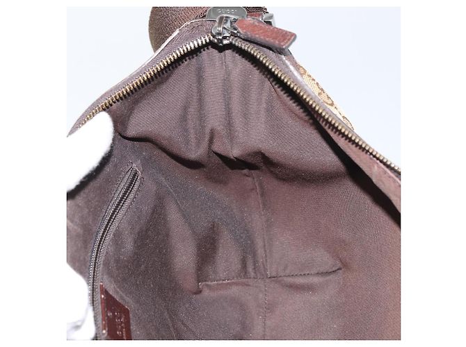 Borsa a Spalla GG Canvas Gucci Beige Oro 181092 Auth SW2067 D'oro - vista 21
