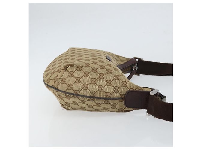 Borsa a Spalla GG Canvas Gucci Beige Oro 181092 Auth SW2067 D'oro - vista 3
