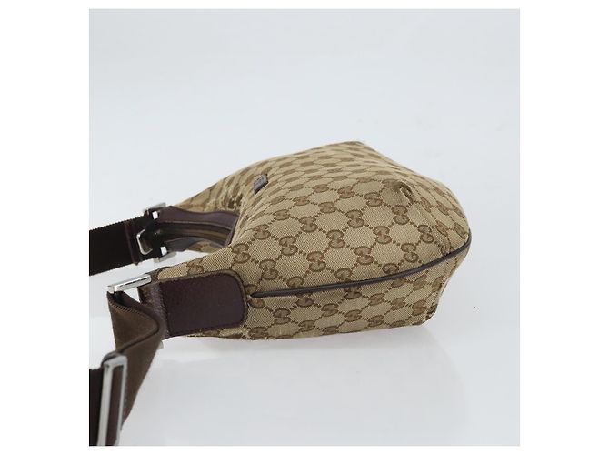 Borsa a Spalla GG Canvas Gucci Beige Oro 181092 Auth SW2067 D'oro - vista 4