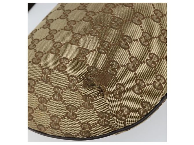 Borsa a Spalla GG Canvas Gucci Beige Oro 181092 Auth SW2067 D'oro - vista 8