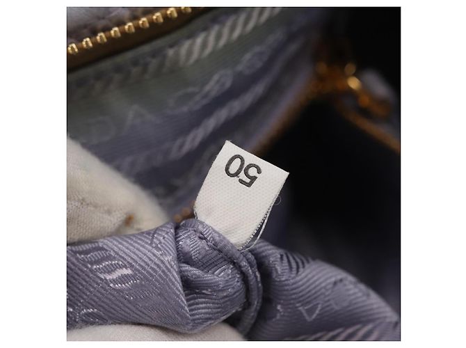PRADA Borsa a Spalla Trapuntata in Pelle Fiore Oro Lavanda Auth 163520 D'oro - vista 11