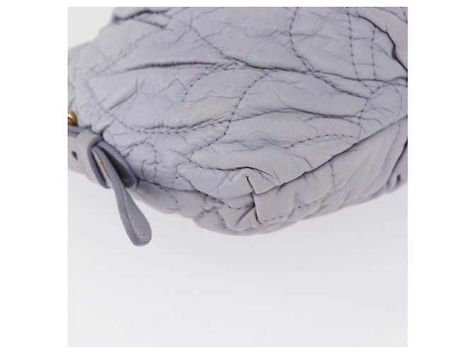 PRADA Borsa a Spalla Trapuntata in Pelle Fiore Oro Lavanda Auth 163520 D'oro - vista 15