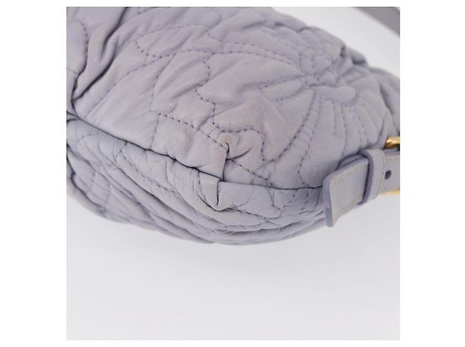 PRADA Borsa a Spalla Trapuntata in Pelle Fiore Oro Lavanda Auth 163520 D'oro - vista 18