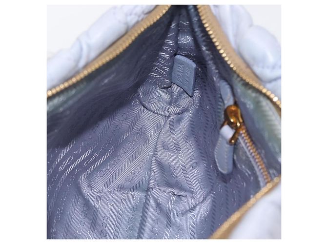PRADA Borsa a Spalla Trapuntata in Pelle Fiore Oro Lavanda Auth 163520 D'oro - vista 22