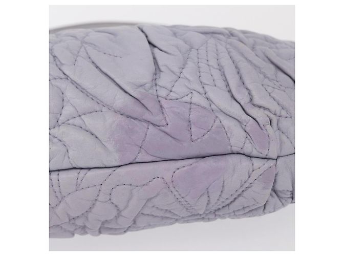 PRADA Borsa a Spalla Trapuntata in Pelle Fiore Oro Lavanda Auth 163520 D'oro - vista 6