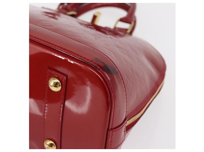LOUIS VUITTON Borsa Alma PM Monogram Vernis Rosso Grunadine M91693 Auth 165861 - vista 14