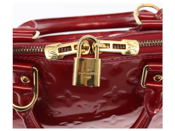 LOUIS VUITTON Borsa Alma PM Monogram Vernis Rosso Grunadine M91693 Auth 165861 - vista 17