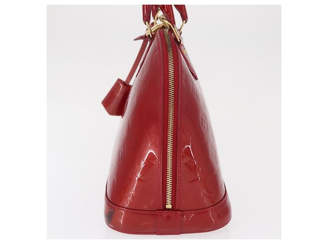 LOUIS VUITTON Borsa Alma PM Monogram Vernis Rosso Grunadine M91693 Auth 165861 - vista 3