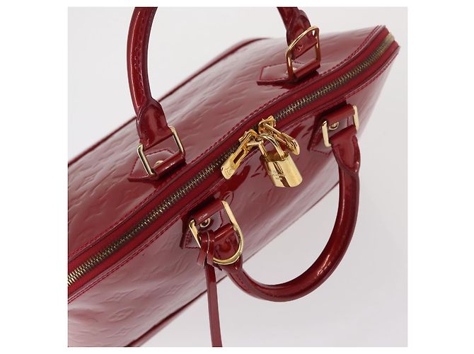 LOUIS VUITTON Borsa Alma PM Monogram Vernis Rosso Grunadine M91693 Auth 165861 - vista 6