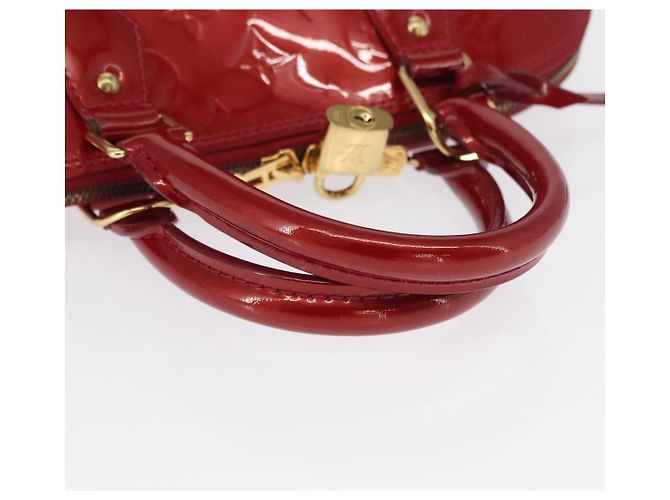 LOUIS VUITTON Borsa Alma PM Monogram Vernis Rosso Grunadine M91693 Auth 165861 - vista 7