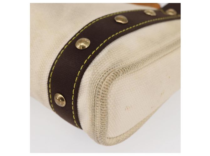 LOUIS VUITTON Antigua Cabas PM Borsa Tote Bianca Marrone M40036 LV Auth 163149 Bianco - vista 17