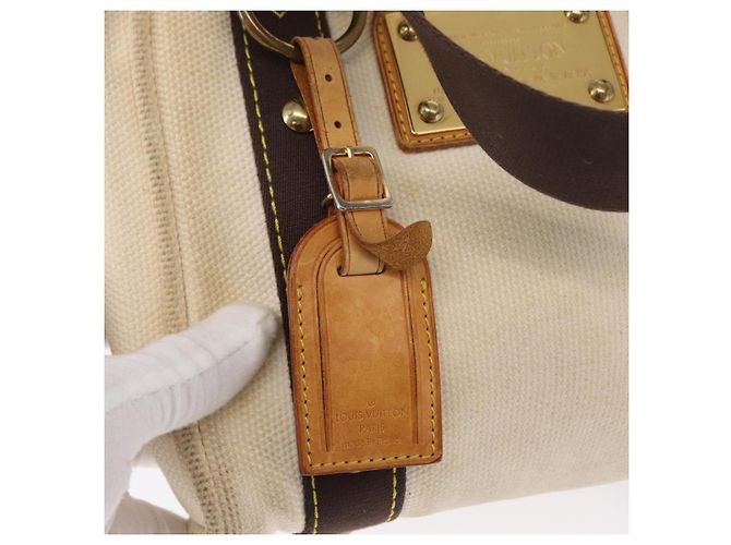 LOUIS VUITTON Antigua Cabas PM Borsa Tote Bianca Marrone M40036 LV Auth 163149 Bianco - vista 19
