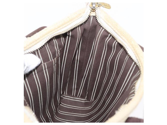 LOUIS VUITTON Antigua Cabas PM Borsa Tote Bianca Marrone M40036 LV Auth 163149 Bianco - vista 20