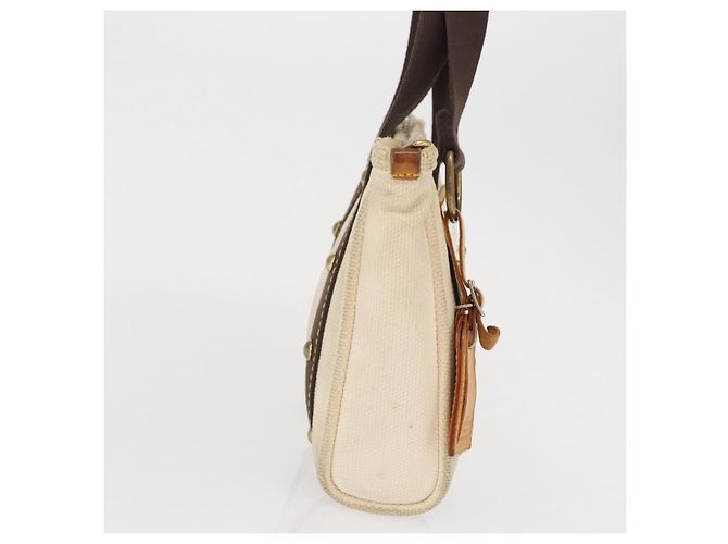 LOUIS VUITTON Antigua Cabas PM Borsa Tote Bianca Marrone M40036 LV Auth 163149 Bianco - vista 4