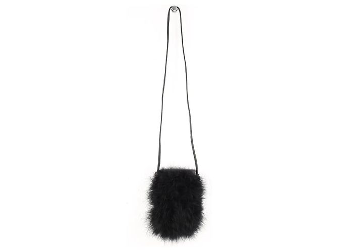 Yves Salomon Pochette in pelliccia nera Nero - vista 4