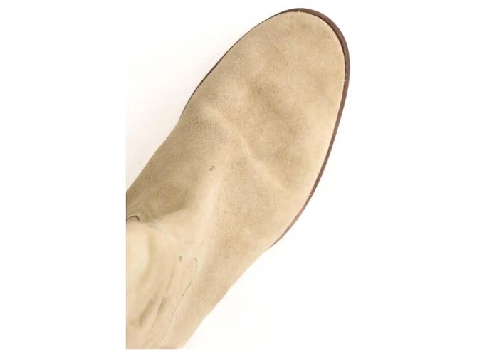 Autre Marque Botas de ante beige - vista 3