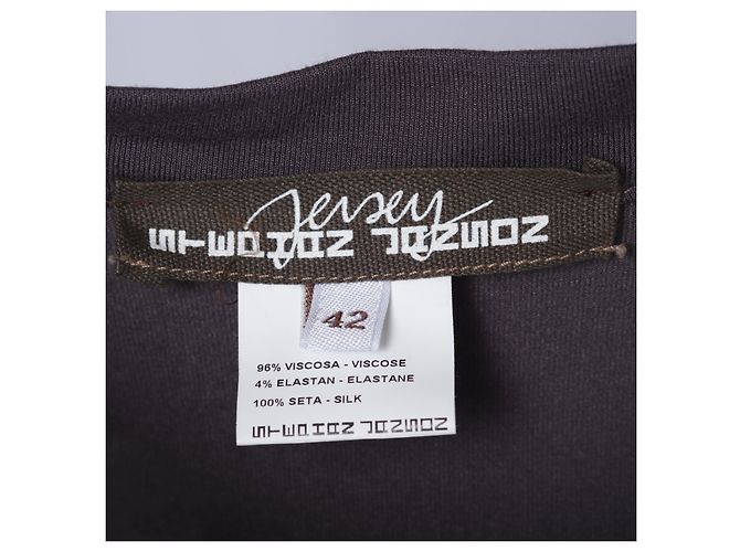Autre Marque Grau Transparente Viskose-Seiden-Cape-Kleid von Stephan Janson - Ansicht 6