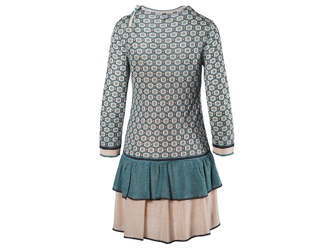 Abito Mini Verde e Rosa Missoni - vista 2