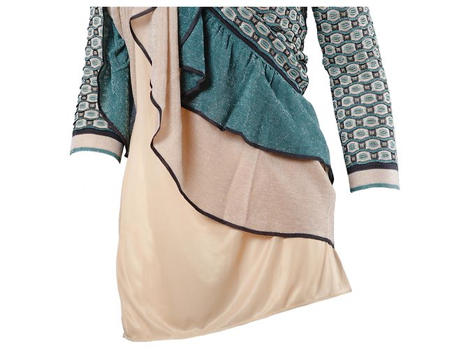 Abito Mini Verde e Rosa Missoni - vista 4