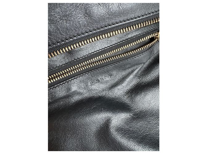 Luggage Céline Borsa da viaggio vintage Celine Paris beige e nera Nero - vista 5