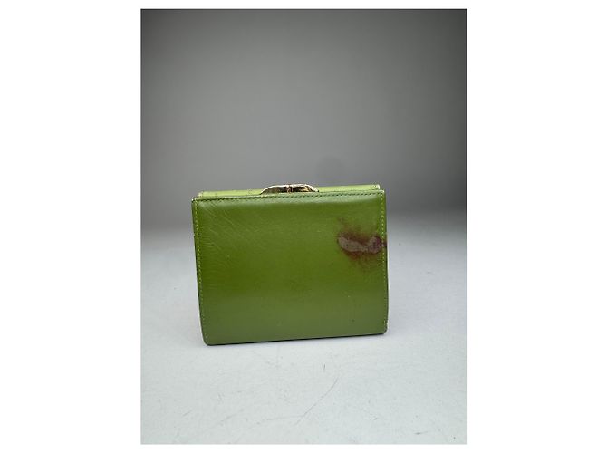Vintage Givenchy Ostrich Leather Wallet Green - view 2
