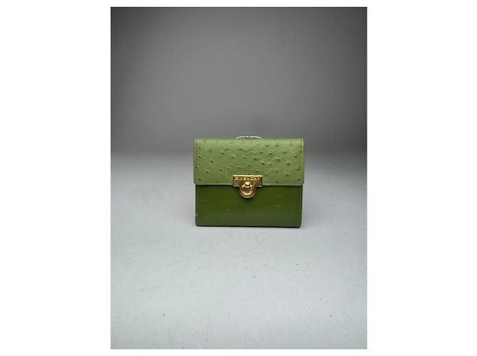 Vintage Givenchy Ostrich Leather Wallet Green - view 9