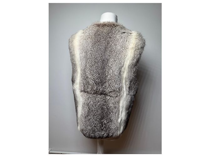 Céline Vintage Celine Paris Pelzoberteil 36/S Grau - Ansicht 14