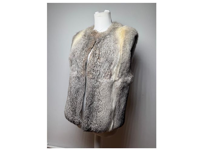 Céline Vintage Celine Paris Pelzoberteil 36/S Grau - Ansicht 2