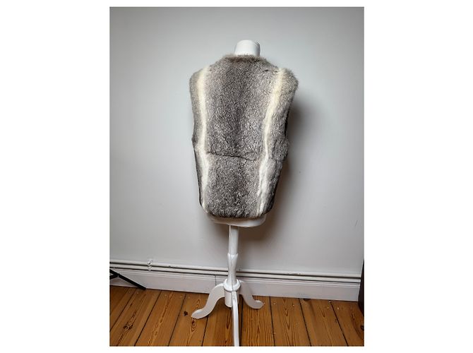Céline Vintage Celine Paris Pelzoberteil 36/S Grau - Ansicht 4