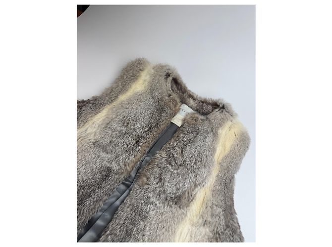 Céline Vintage Celine Paris Pelzoberteil 36/S Grau - Ansicht 5