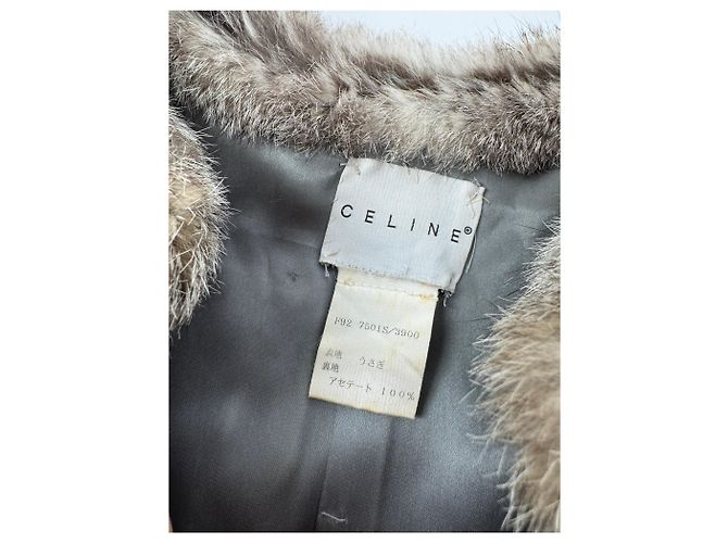 Céline Vintage Celine Paris Pelzoberteil 36/S Grau - Ansicht 6