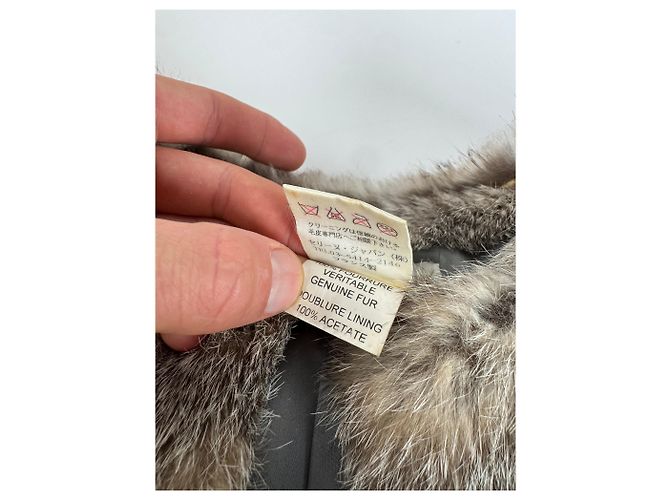 Céline Vintage Celine Paris Pelzoberteil 36/S Grau - Ansicht 7