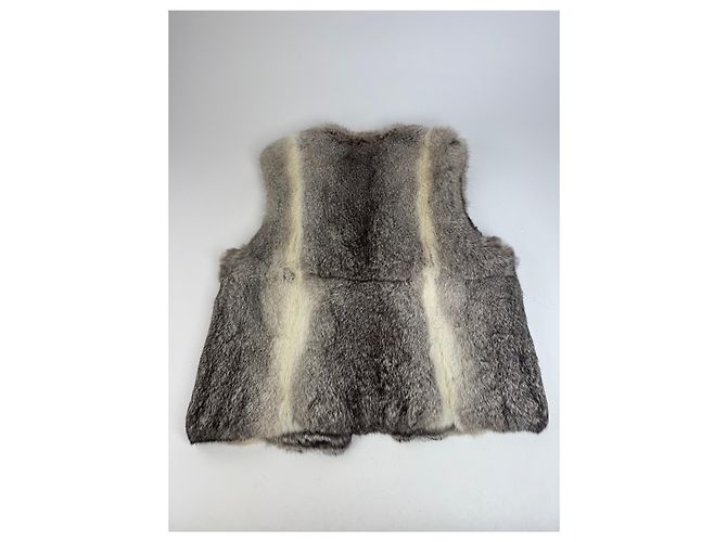 Céline Vintage Celine Paris Pelzoberteil 36/S Grau - Ansicht 8