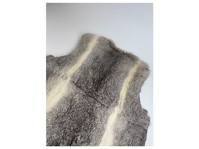Céline Vintage Celine Paris Pelzoberteil 36/S Grau - Ansicht 9