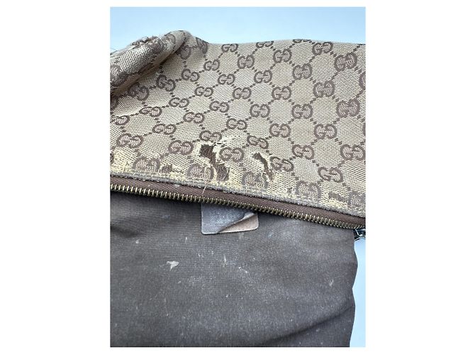 Vintage Gucci Monogram Mini Tasche Beige Braun - Ansicht 4
