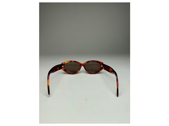 Occhiali da sole vintage Gucci retro con stampa leopardata Marrone - vista 4