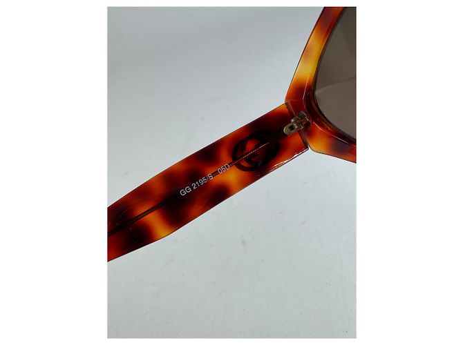 Occhiali da sole vintage Gucci retro con stampa leopardata Marrone - vista 5