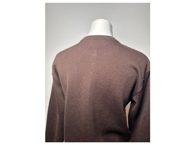 Vintage Fendi Roma Cardigan / Wollpullover Braun Beige - Ansicht 12