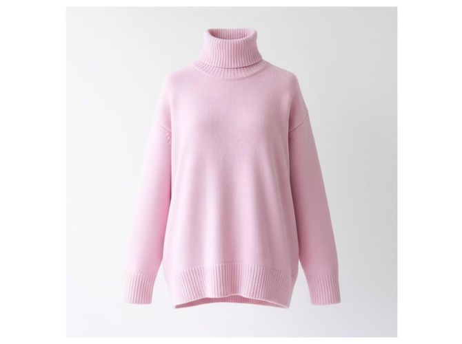 Céline Pull Col Roulé en Cachemire Rose - vue 4