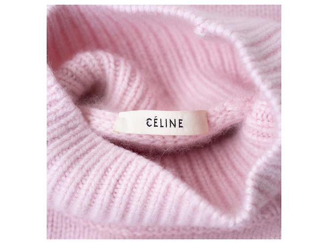 Céline Pull Col Roulé en Cachemire Rose - vue 5