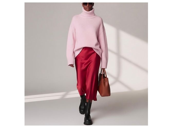 Céline Pull Col Roulé en Cachemire Rose - vue 6