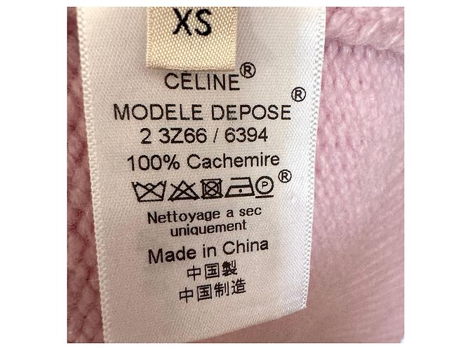 Céline Pull Col Roulé en Cachemire Rose - vue 7