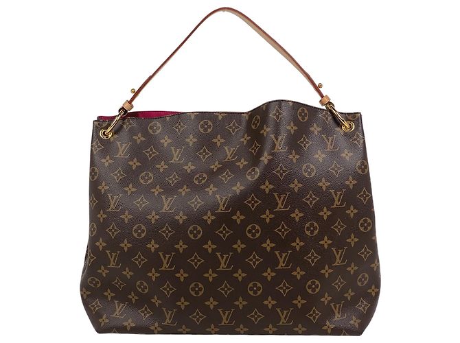 Borsa a Spalla Graceful MM di Louis Vuitton Marrone Rosa Monogramma - vista 3