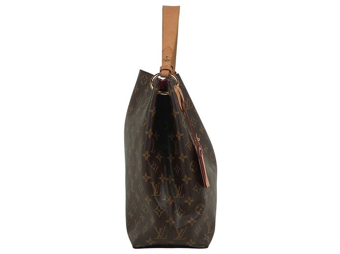 Borsa a Spalla Graceful MM di Louis Vuitton Marrone Rosa Monogramma - vista 4